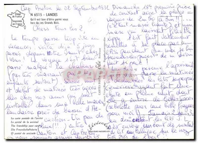 Jezioro Grands Bois — Landes — Wydawca Elcée, N° 6515 — Rewers