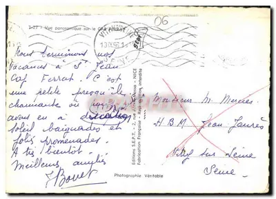 कैप फेराट पर पैनोरमा दृश्य — संस्करण S.E.P.T. — संख्या 7-27 — पीछे