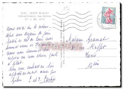 Arles — De Arenes — Uitgave Mireille — Achterkant
