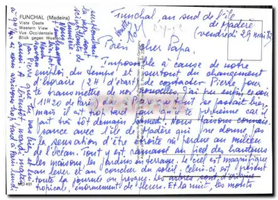 Funchal (Madeira) — Vista Ocidental — editor MD 401 — Verso