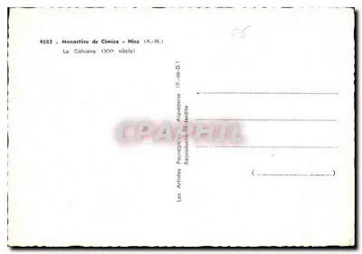 Calvario del Monastero di Cimiez - Nizza — XV secolo — Les Artistes Paysagistes (A.-M.) — Verso