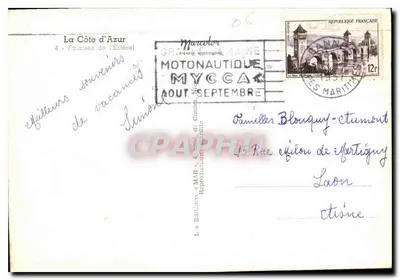 Skaliste wzniesienia Estérel — Côte d'Azur — Wydawnictwo Marcelor — Rewers