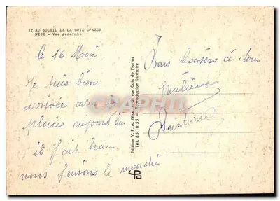 Nice — Vista geral — Edição Y.P.A. Nice — Verso