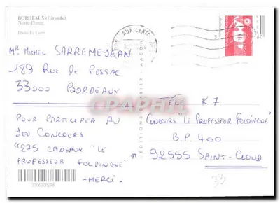 Bordeaux — Sainte-Croix Cathedral — Gambier Editions — Back