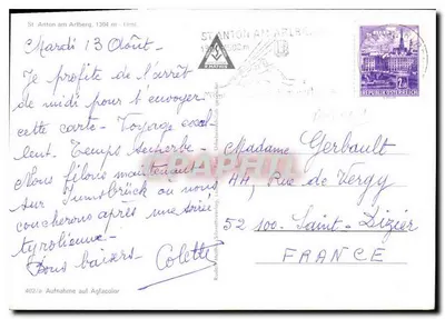St. Anton am Arlberg — widok ulicy — wydawca Rudolf Mathis — Rewers