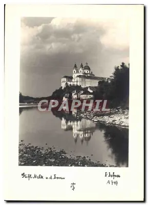 Abadia de Melk — vista sobre o Danúbio — F. Befner, série A 747