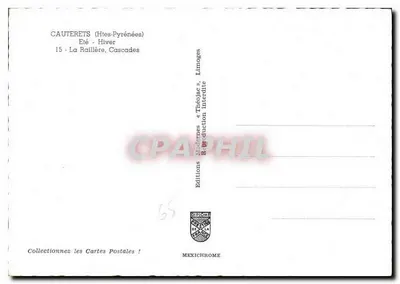 Cauterets (Wysokie Pireneje) — Lato - Zima — Wydawnictwo Didioime & Théolac — Rewers