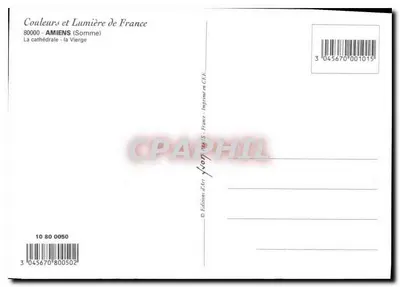 Panny Maria z Dzieciątkiem — katedra w Amiens — Wydawnictwo Sztuki C.E.F. — Rewers