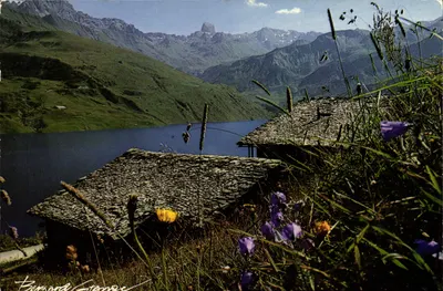 Lac de Montgenèvre — vue en montagne — Bernard Grange, Valloire