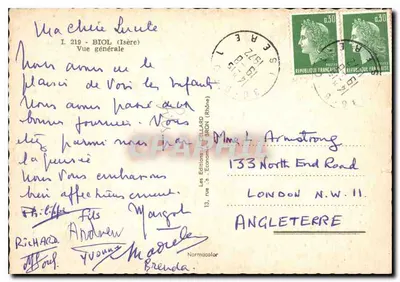 Biol (Isère) — Vista generale — Les Éditions Néelard (Rhône) n° 219 — Verso