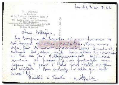 Lourdes — Bazylika i podziemna bazylika — Graphphil — Rewers