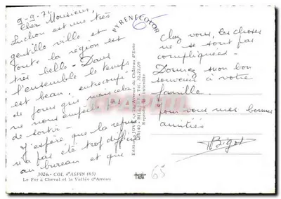 Uitzicht op Luchon — Pyrénées-Orientales — Uitgave JOV, n° 3024 — Achterkant