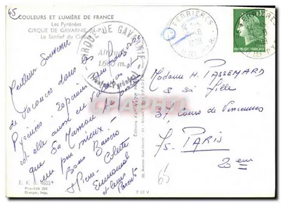 Os Pirineus — Cirque de Gavarnie — O Caminho do Cirque — Edições Jean-Jaurès — Verso