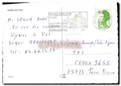 Tirol — paisagem invernal — editor Tirol, n° de série B 2 — Verso