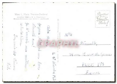Wiedeń I. Pomnik Marii Teresy — wydawca Ritter v. Zumbusch, nr 5047 — Rewers