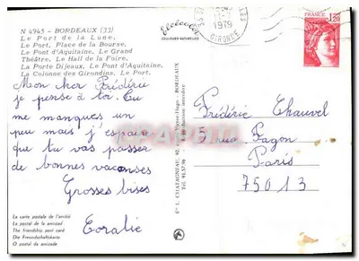 Bordeaux — Port de la Lune — F. L. CHATAGNEAU — Rewers