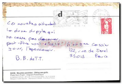 Mewy siedzące — Ancacachon P.P.A.I. — Diagram Éditeur, S2438 — Rewers