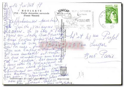 Houlgate — Vieille chaumière normande (Ferme Vimard) — éditeur Cap — Verso
