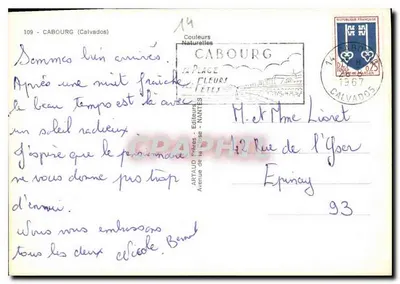 Cabourg — Los hoteles, la playa, el casino, la pasarela, el gran hotel — Artaud Frères, Nantes, n°109 — Reverso