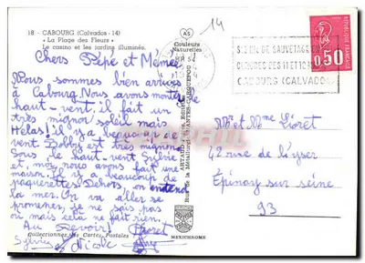 Cabourg (Calvados) — A Praia das Flores iluminada — Éditions Mexichrome — Verso