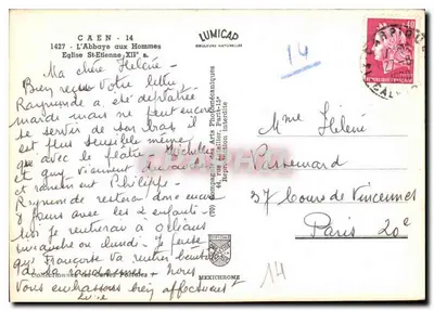 Abbaye aux Hommes — Kościół św. Etienne z XII wieku — Wydawca IRIS — Rewers