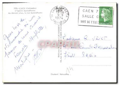 Kościół św. Piotra — Caen (Calvados) — Wydawca: Editions Normandes Le Goubey — Rewers