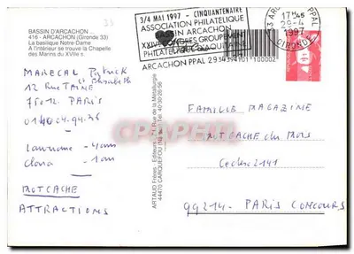 Arcachon — Igreja e capela — Artaud Frères, n°35 — Verso
