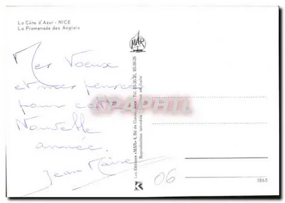 Nice — Widok Promenady Anglijskiej — Wydawnictwo MAR — Rewers