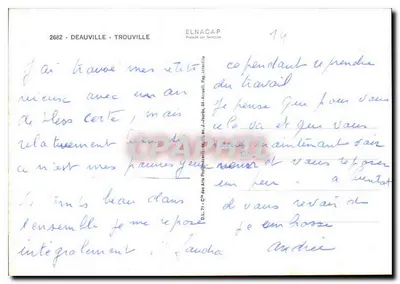 Deauville - Trouville — A Hora do Banho, O Rond-Point, A Piscina — Editora Elnacap, n° 2682 — Verso