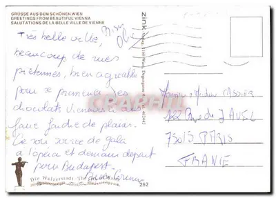 Wiedeń — panoramiczny widok z portretem cesarza i kościoła — wydawca Zink, nr 262 — Rewers