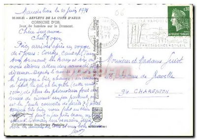 Corniche d'Or — Jeux de lumière sur le Dramont — Éditions La Diffusion S.A. n° 06.000.83 — Rewers