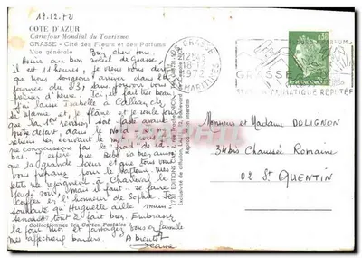 Grasse — Ogólny widok — Côte d'Azur, Carrefour Mondial du Tourisme — Rewers