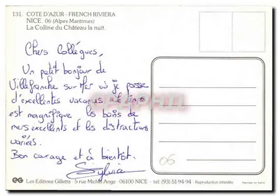 Nice — Wyspa Zamku w nocy — Wydawnictwo Gilletta, nr 131 — Rewers
