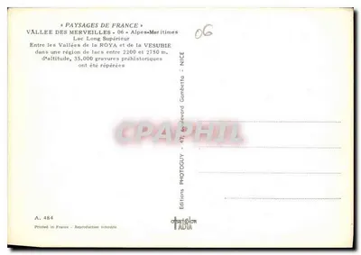 Lac Long Supérieur — Dal van de Wonderen, Alpes-Maritimes — Edities Gambetta, Nice — Achterkant