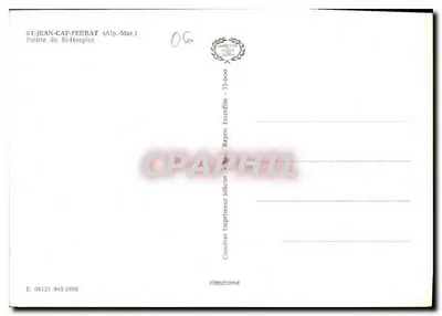 Ponta de St-Hospice — Saint-Jean-Cap-Ferrat — Impressor Conibier — Verso