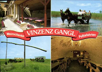 Weinschenke Vinzenz Gangl — Pußtafahrten — Editor Hilda Löhner, n° LD 146