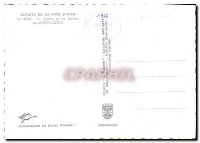 Kasyno w Monte-Carlo — Ogrody — Wydawnictwo Hachette — Rewers