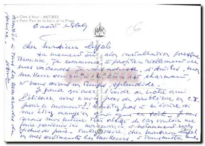 Le Petit Port de la Salis et la Plage — Antibes — éditeur MAR, n° 06 — Rewers