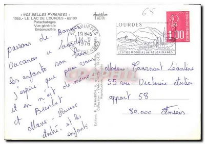 Jezioro Lourdes — Ogólny widok — Wydawnictwo P. CHAMBON & Cie — Rewers