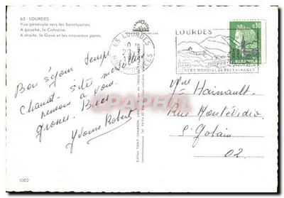 Lourdes — Ogólny widok ku świątyniom — Wydawnictwo Yan J. Champon, nr 1002 — Rewers