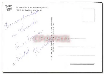Lourdes — Bazylika i Gave — Wyd. Gep Gérard Poul ANC — Rewers