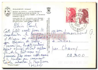 Riquewihr — Lembrete de Riquewihr — As Edições PIBO — Verso
