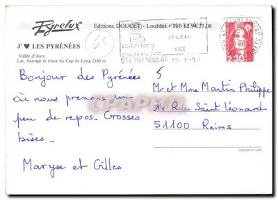 Zadanie w dolinie Aure — Pireneje — Wydawnictwo DOUCET — Rewers