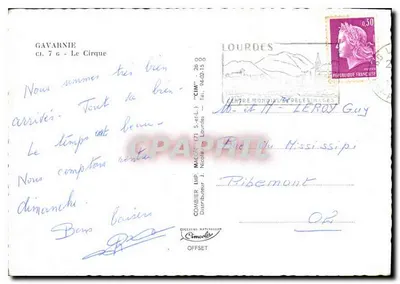 Gavarnie — Le Cirque — Éditeur COMBIBIER IMP. Lourdes — Rewers