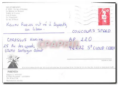 Pyrénées — różnorodne krajobrazy — Wydawnictwo A. DOUCET, Lourdes — Rewers