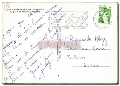 Florestas nevadas — Estação de esqui de Toulouse — Foto de ARTPYR, série K. 513 — Verso