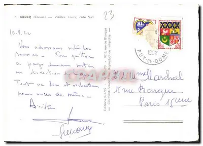 Stare Tours, południowy bok — Crocq (Creuse) — Wydawnictwo LYS — Rewers