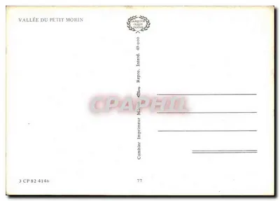Die Tal der Petit Morin — Panoramakarte — Verlag Combier, Nr. 3 CP 82 4146 — Rückseite