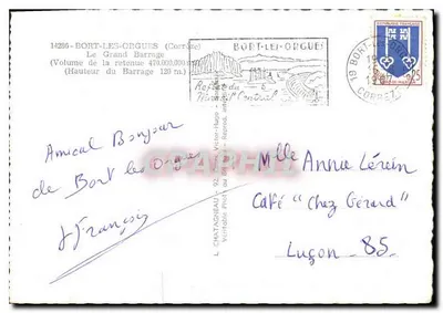 Barragem do Grand Bort — Corrèze — Editor Elcé — Verso