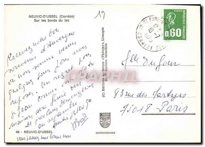 Uitzicht op het meer van Auvergne — Neuvic-d'Ussel — Uitgaven « Théolope » — Achterkant